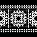Ethnic boho seamless pattern. Embroidery on fabric. Traditional ornament. Tribal pattern. Folk motif.