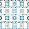 Ethnic boho seamless pattern. Embroidery on fabric. Traditional ornament. Tribal pattern. Folk motif.