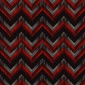 Ethnic boho seamless pattern. Scratches grunge zigzag texture. Retro motif.