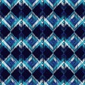 Ethnic boho seamless pattern. Scratches grunge zigzag texture. Retro motif.