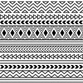 Ethnic boho tribal indian seamless pattern set. Royalty Free Stock Photo