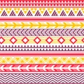 Ethnic boho tribal indian seamless pattern set. Royalty Free Stock Photo