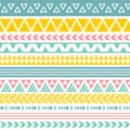 Ethnic boho tribal indian seamless pattern set. Royalty Free Stock Photo