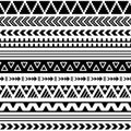 Ethnic boho tribal indian seamless pattern set. Royalty Free Stock Photo