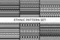 Ethnic boho tribal indian seamless pattern set. Royalty Free Stock Photo