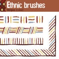 Ethnic brushes. Stripes color