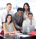 Ethnic business team working together Royalty Free Stock Photo