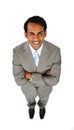 Ethnic businessman with folded arms Royalty Free Stock Photo