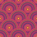 Ethnic circle shapes seamless geometric pattern Royalty Free Stock Photo