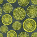 Ethnic circular seamless pattern