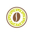 ethnic coffee bean logo design vector illustrations