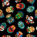 Ethnic colorful mask pattern