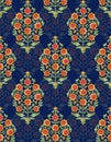 ethnic design allover seamlees floral pattern mughal art