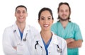 Ethnic doctor with collegues Royalty Free Stock Photo