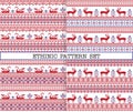 Ethnic emproidery patterns with deers and geese