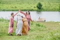 Ethnic Festival of Ancient Culture. Folk dances in the Russian Village