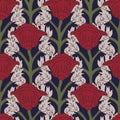 Ethnic floral blockprint pattern