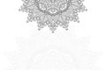 Ethnic floral mandalas, doodle background circles Royalty Free Stock Photo