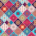 Ethnic floral seamless pattern