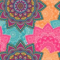 Ethnic floral seamless pattern