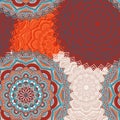 Ethnic floral seamless pattern