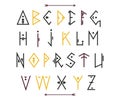 Ethnic Font. Vector Alphabet.