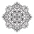 Ethnic Fractal Mandala. Vector Circle Meditation Tattoo