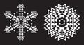 Ethnic Fractal Mandala Vector looks like Snowflake or Maya Aztec Royalty Free Stock Photo