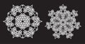 Ethnic Fractal Mandala Vector looks like Snowflake or Maya Aztec Royalty Free Stock Photo