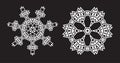 Ethnic Fractal Mandala Vector looks like Snowflake or Maya Aztec Royalty Free Stock Photo