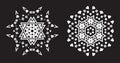 Ethnic Fractal Mandala Vector looks like Snowflake or Maya Aztec Royalty Free Stock Photo