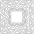 Ethnic frame ornament with triangles