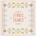 Ethnic Frames Vector. Tribal Vector. Navajo Stile Frame. Tribal Vintage Ethnic Ornament.