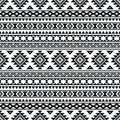 Ethnic geometric abstract motif background design. Seamless pattern in folk art style. Aztec Navajo Native American. Royalty Free Stock Photo