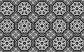 Ethnic geometric background black and white pattern in African, Mexican, Native American and oriental print style for design and d