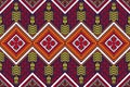 Ethnic geometric fabric pattern Cross Stitch.Ikat embroidery Ethnic