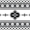 Ethnic geometric Native American pattern design for fabric print and decoration. Tribal seamless stripe pattern in Aztec style. Royalty Free Stock Photo