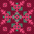 Ethnic geometric seamless ornament