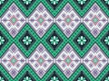 Ethnic Geometric seamless traditional pattern in rectangle and small triangle style and crossing stripe line.Geometric seamless et Royalty Free Stock Photo