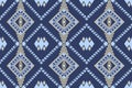 Ethnic Geometric seamless traditional pattern in rectangle and small triangle style and crossing stripe line. Royalty Free Stock Photo