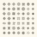 Set of icons with Slavic pagan symbols for your design Royalty Free Stock Photo
