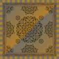 Ethnic Gold Pattern Scarf Design