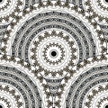 Ethnic greek mandalas seamless pattern. Ornamental background. Tribal vector backdrop. Floral round ornaments. Abstract shapes, Royalty Free Stock Photo