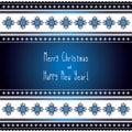 Ethnic greeting card Happy New Year and Merry Christmas.