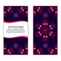 Ethnic greeting card, invitation or wedding with lace and floral