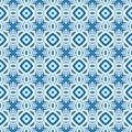 Ethnic hand painted pattern. Blue