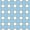 Ethnic hand painted pattern. Blue