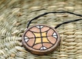 Ethnic handmade clay amulet