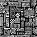 Ethnic handmade ornament, seamless pattern for