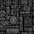 Ethnic handmade ornament. Seamless pattern for your design. Polynesian style Royalty Free Stock Photo